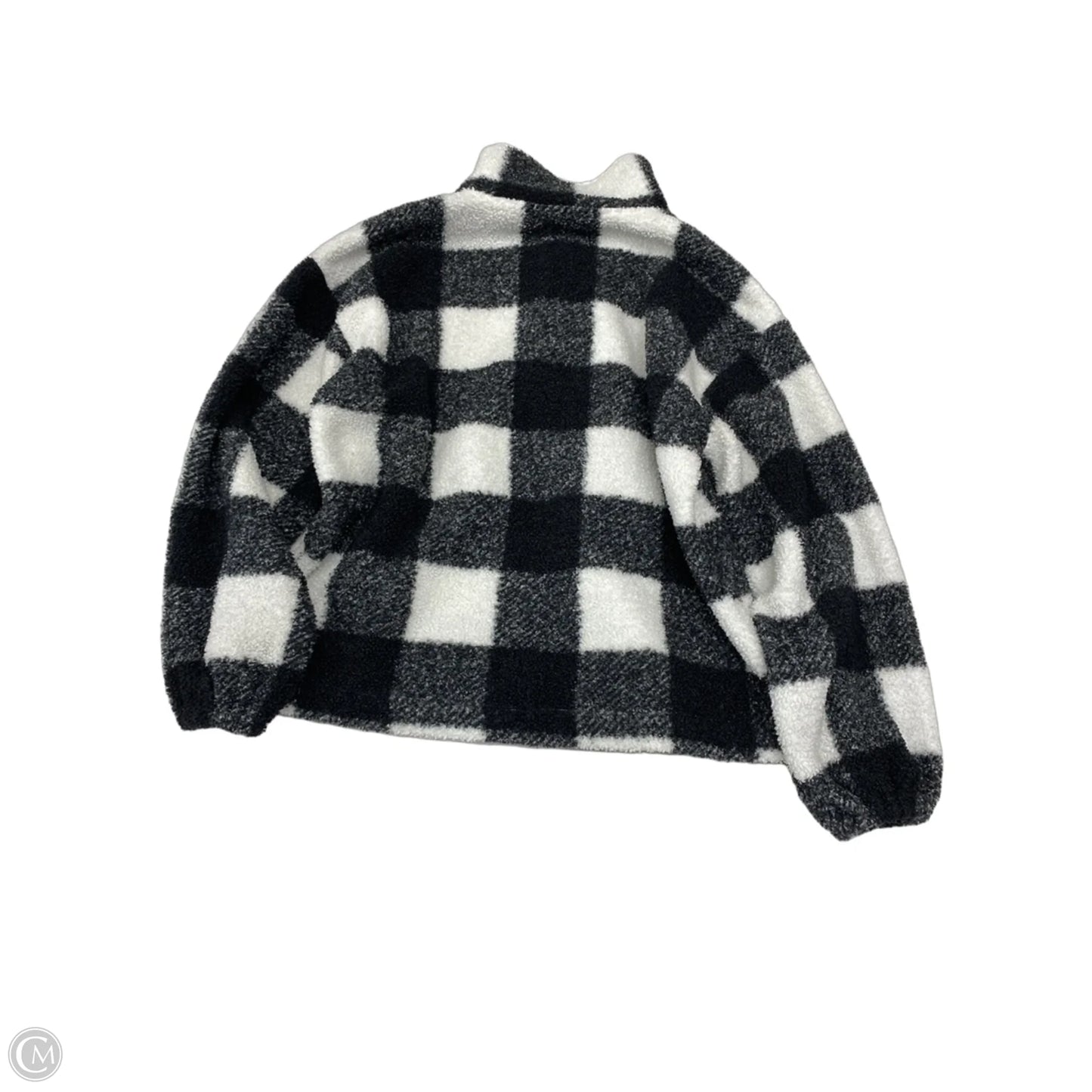 Jacket Fleece By Loft In Black & White, Size: M