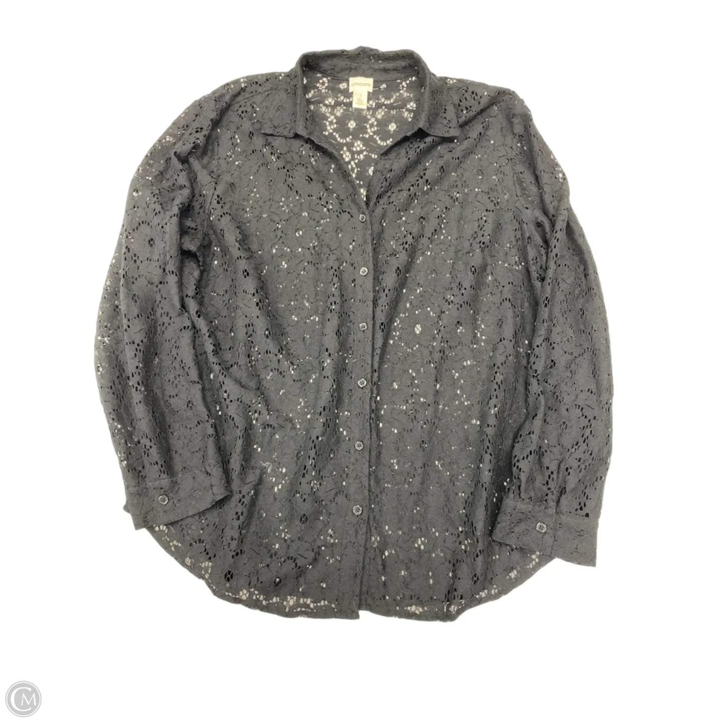 Top Long Sleeve By Chicos In Black, Size: Xl