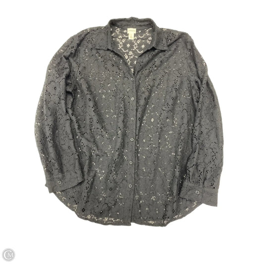 Top Long Sleeve By Chicos In Black, Size: Xl
