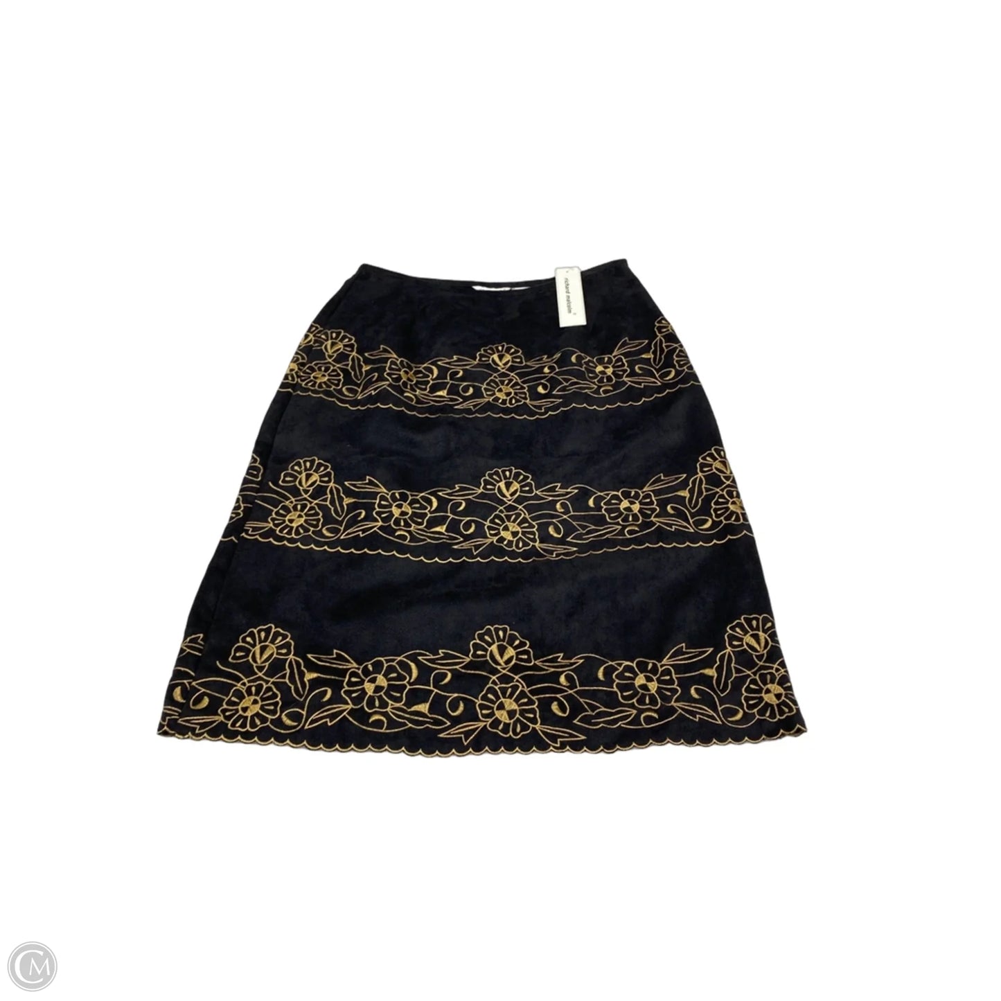 Skirt Midi By Clothes Mentor In Black & Tan, Size: 6