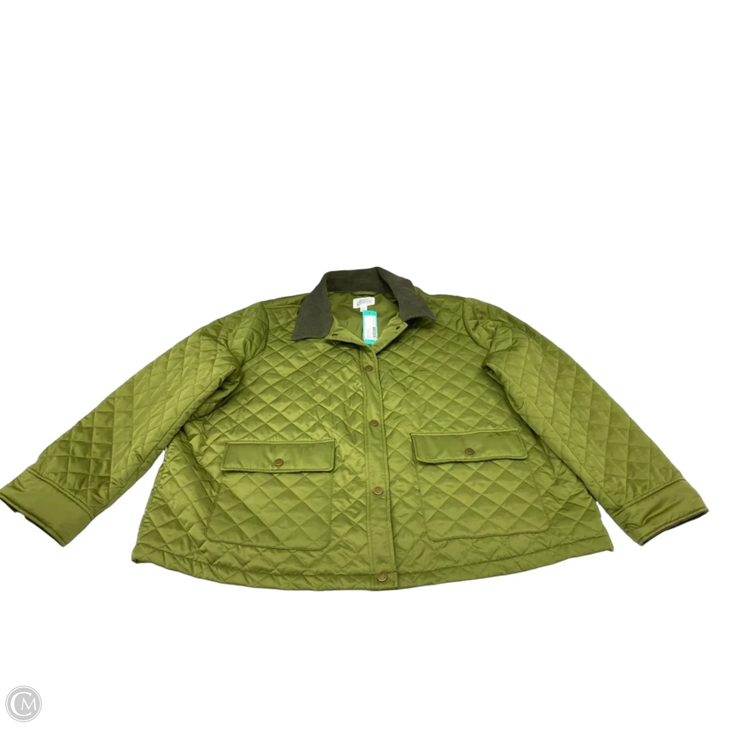 Jacket Puffer & Quilted By Market & Spruce In Green, Size: 3x