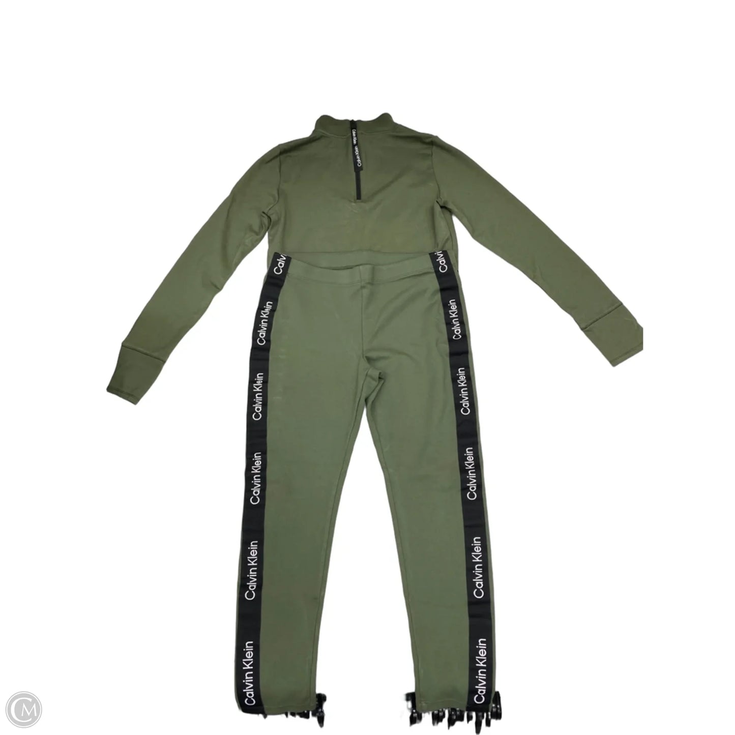 Athletic Pants 2pc By Calvin Klein Performance In Green, Size: L