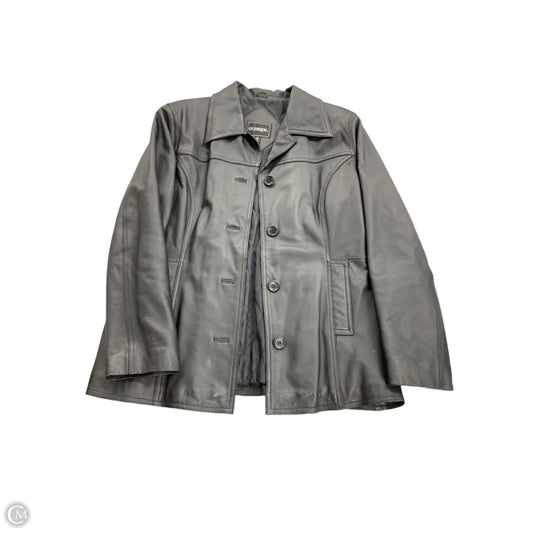 Jacket Leather By Cmc In Black, Size: L