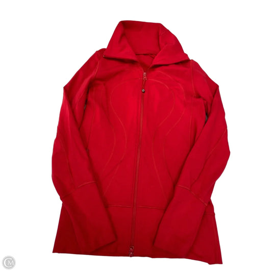 Athletic Jacket By Lululemon In Red, Size: S