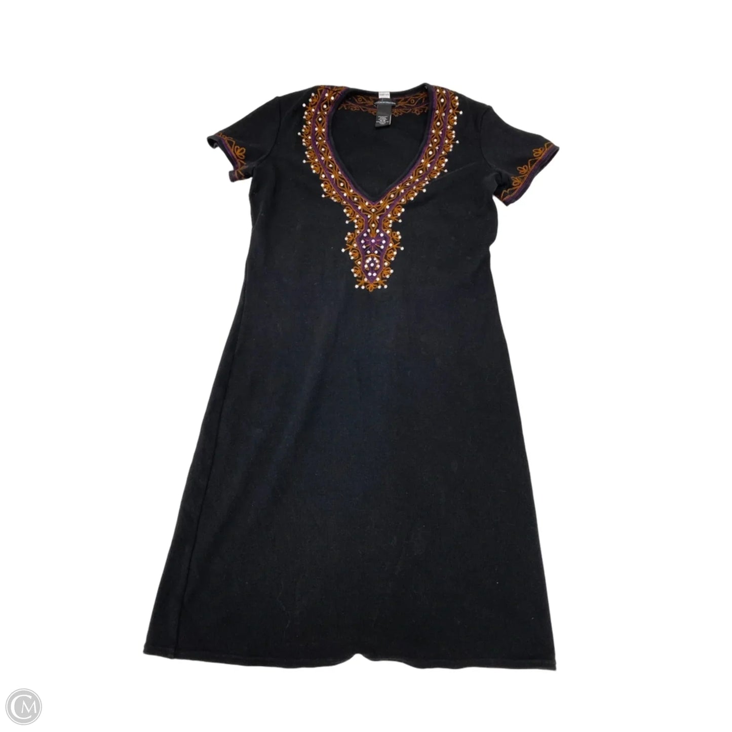 Dress Casual Short By Moda Intl In Black & Brown, Size: M