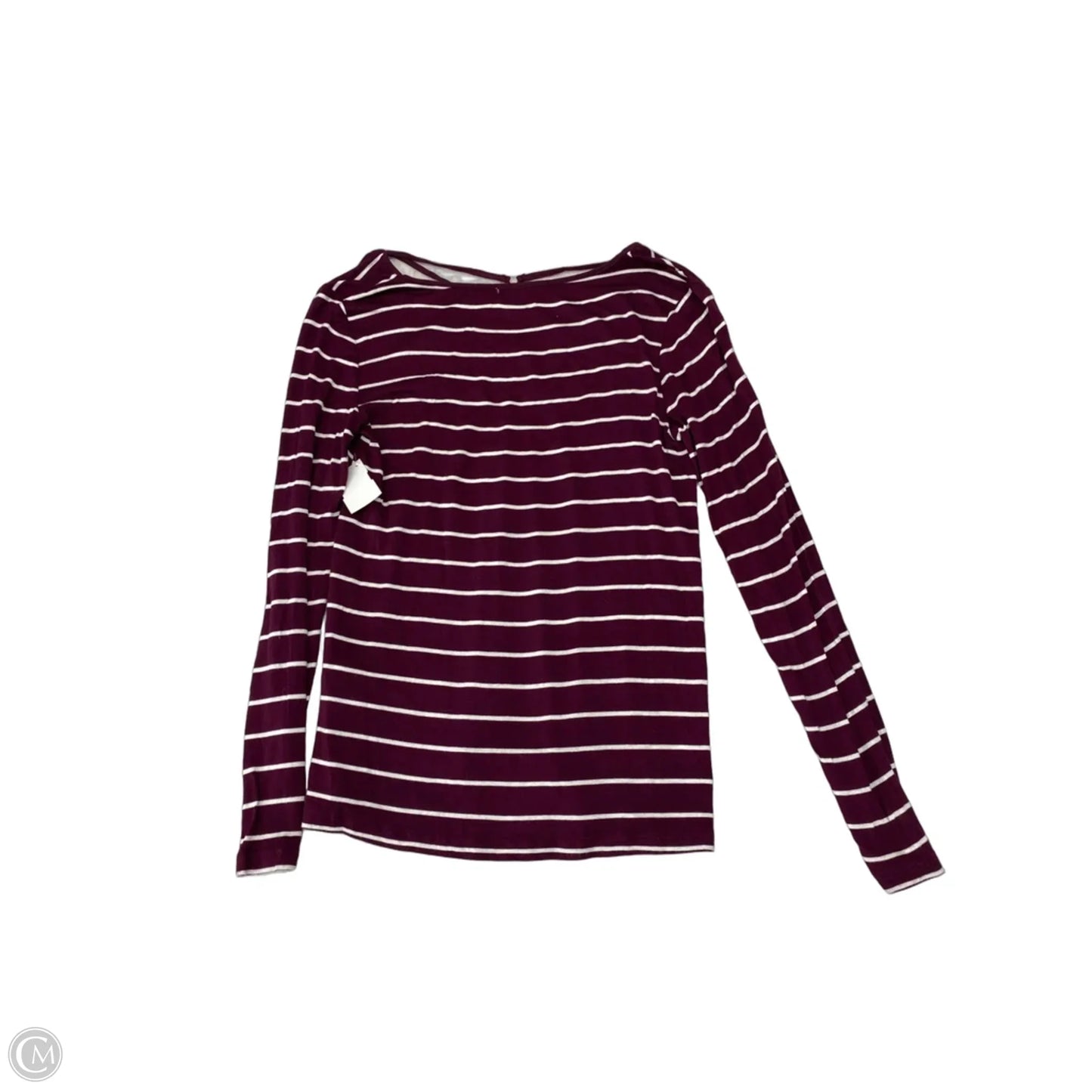 Top Long Sleeve By Glitz In Striped Pattern, Size: M
