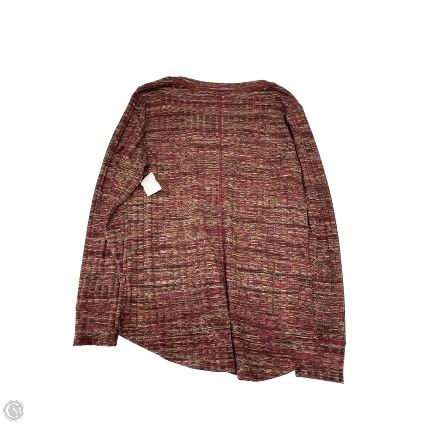 Top Long Sleeve By Vintage America In Maroon, Size: L