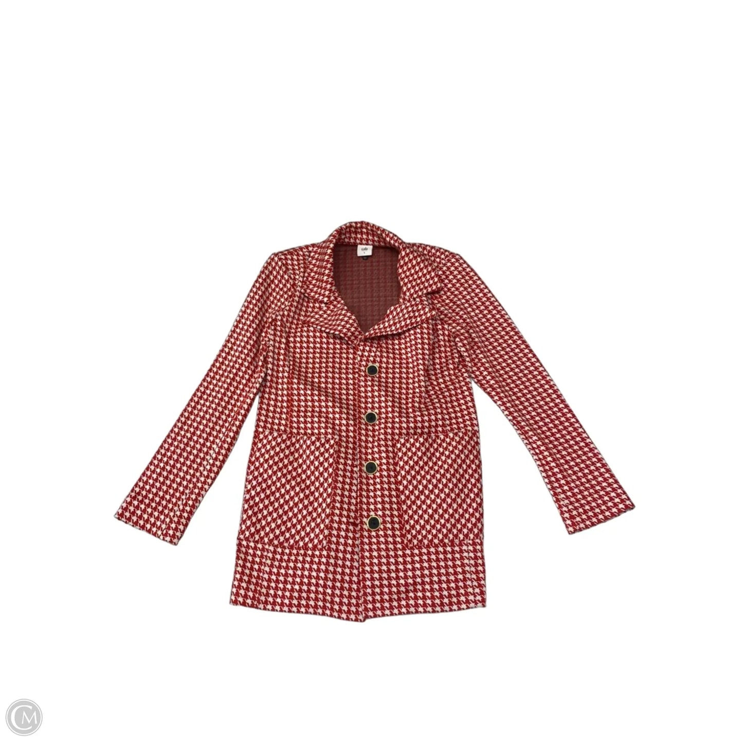 Coat Other By Cabi In Red & White, Size: S