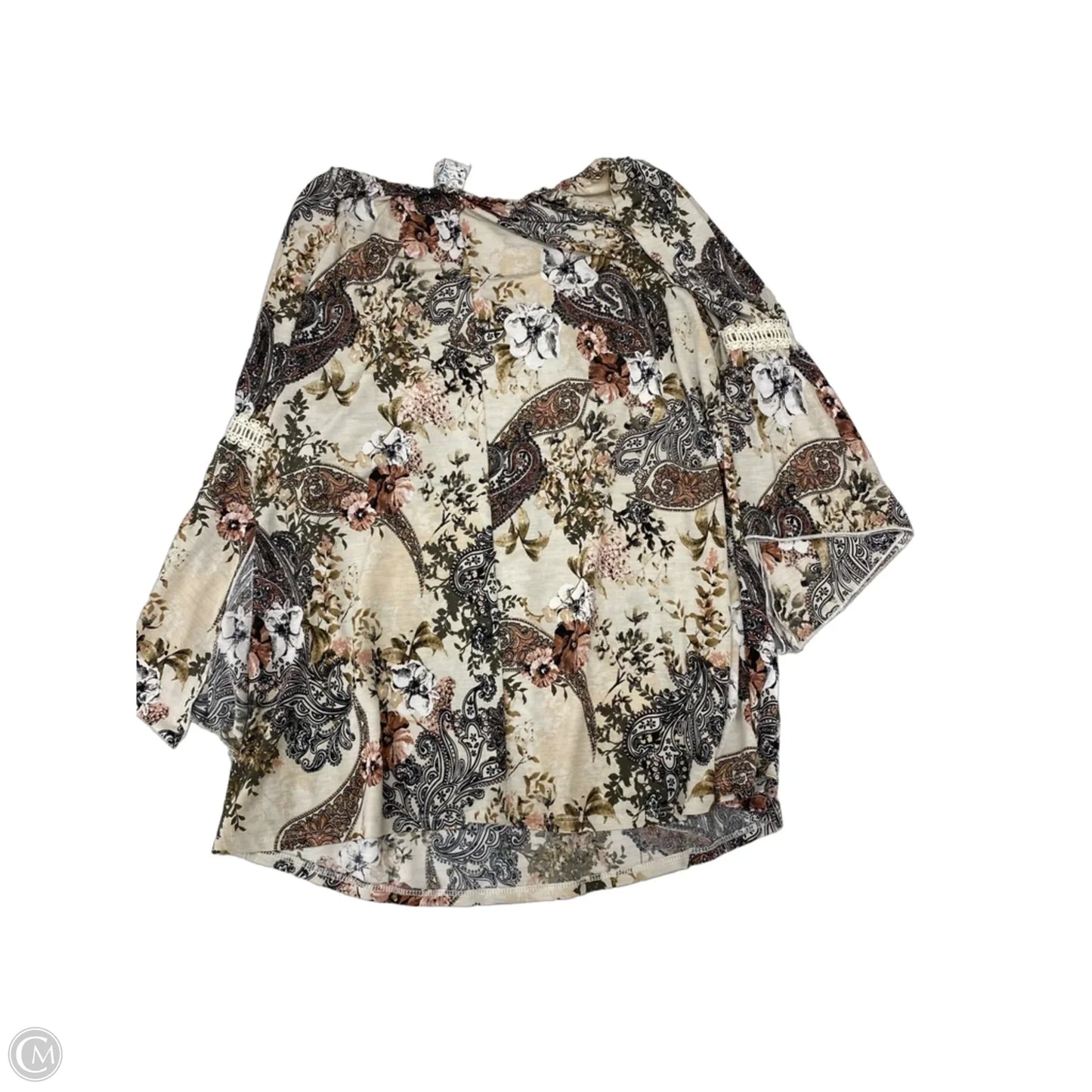 Blouse 3/4 Sleeve By Naif In Paisley Print, Size: L