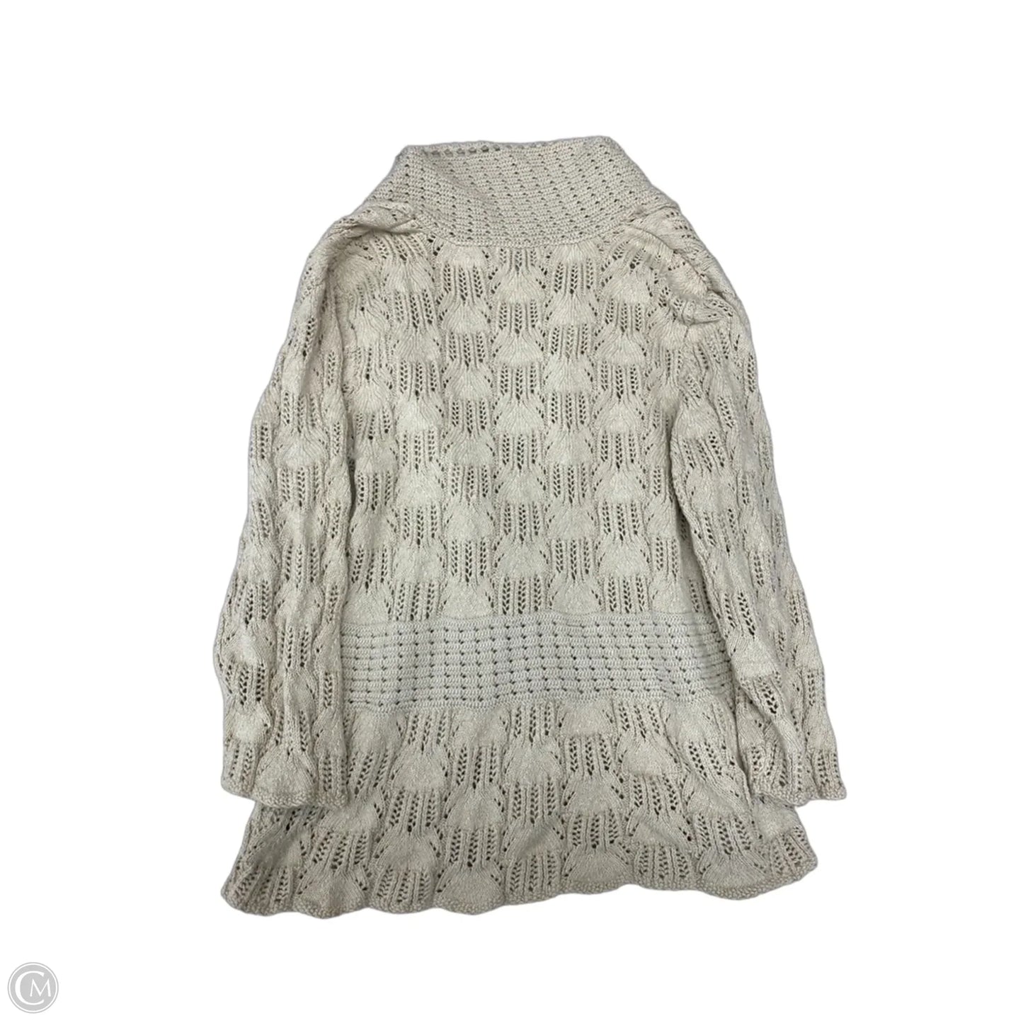 Sweater Cardigan By Jm Collections In Beige, Size: L