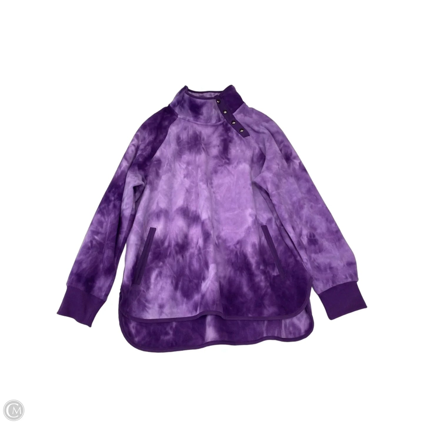 Jacket Fleece By Green Tea In Purple, Size: Xxl