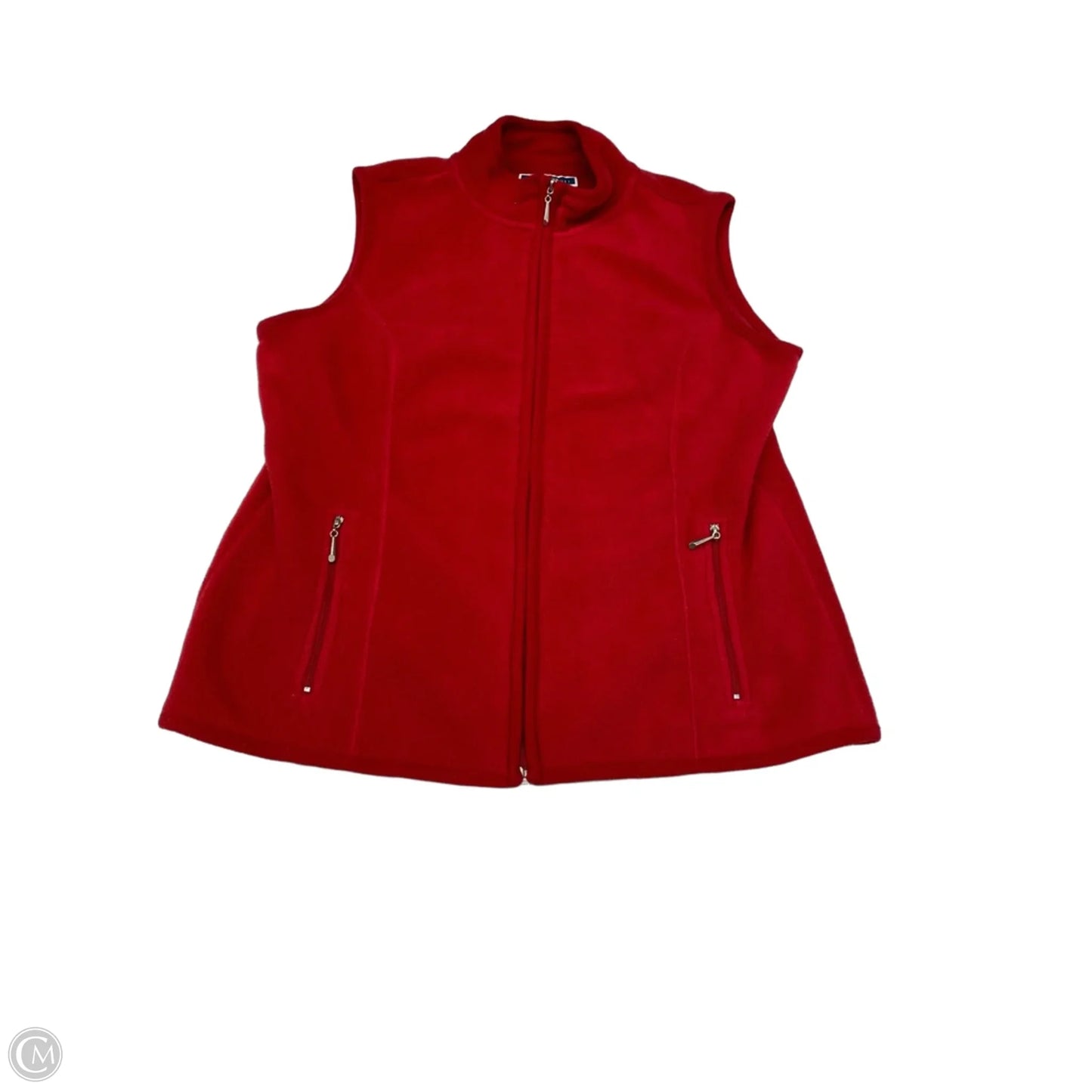 Vest Fleece By Karen Scott In Red, Size: M