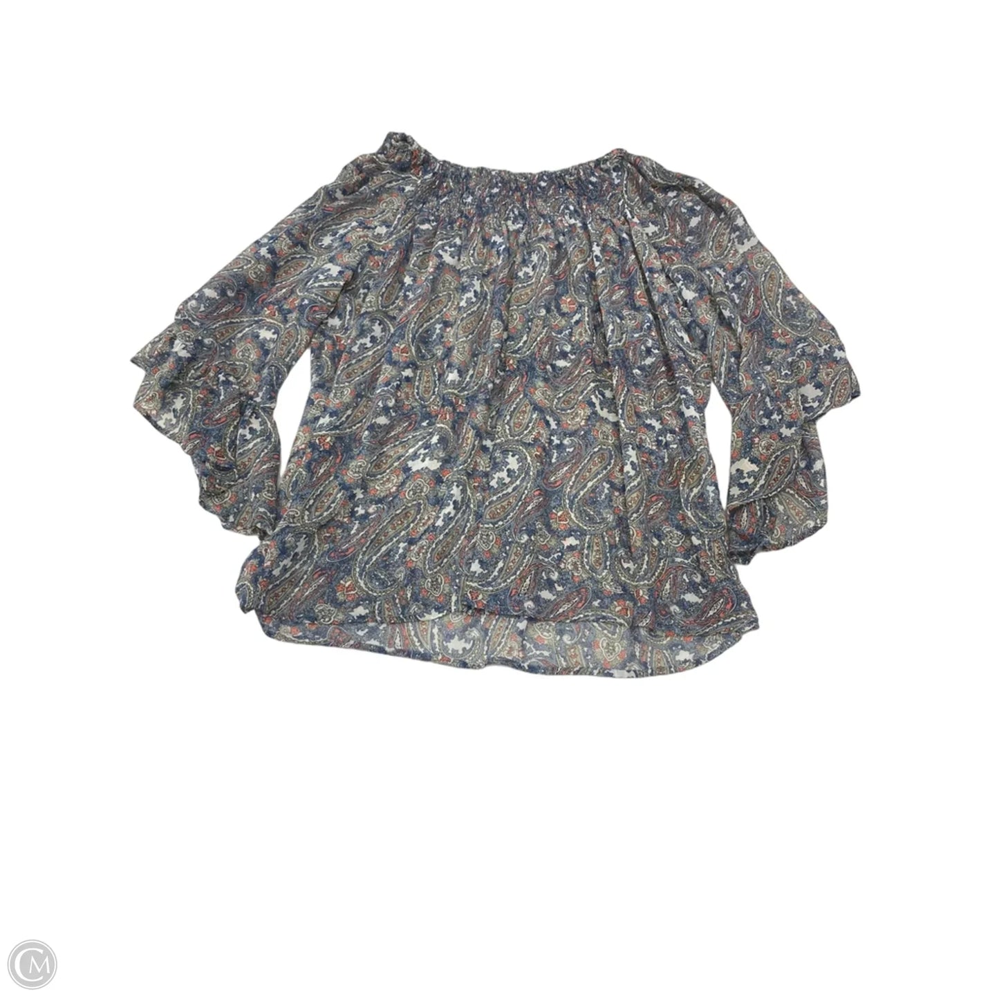 Blouse 3/4 Sleeve By Dressbarn In Paisley Print, Size: 2x