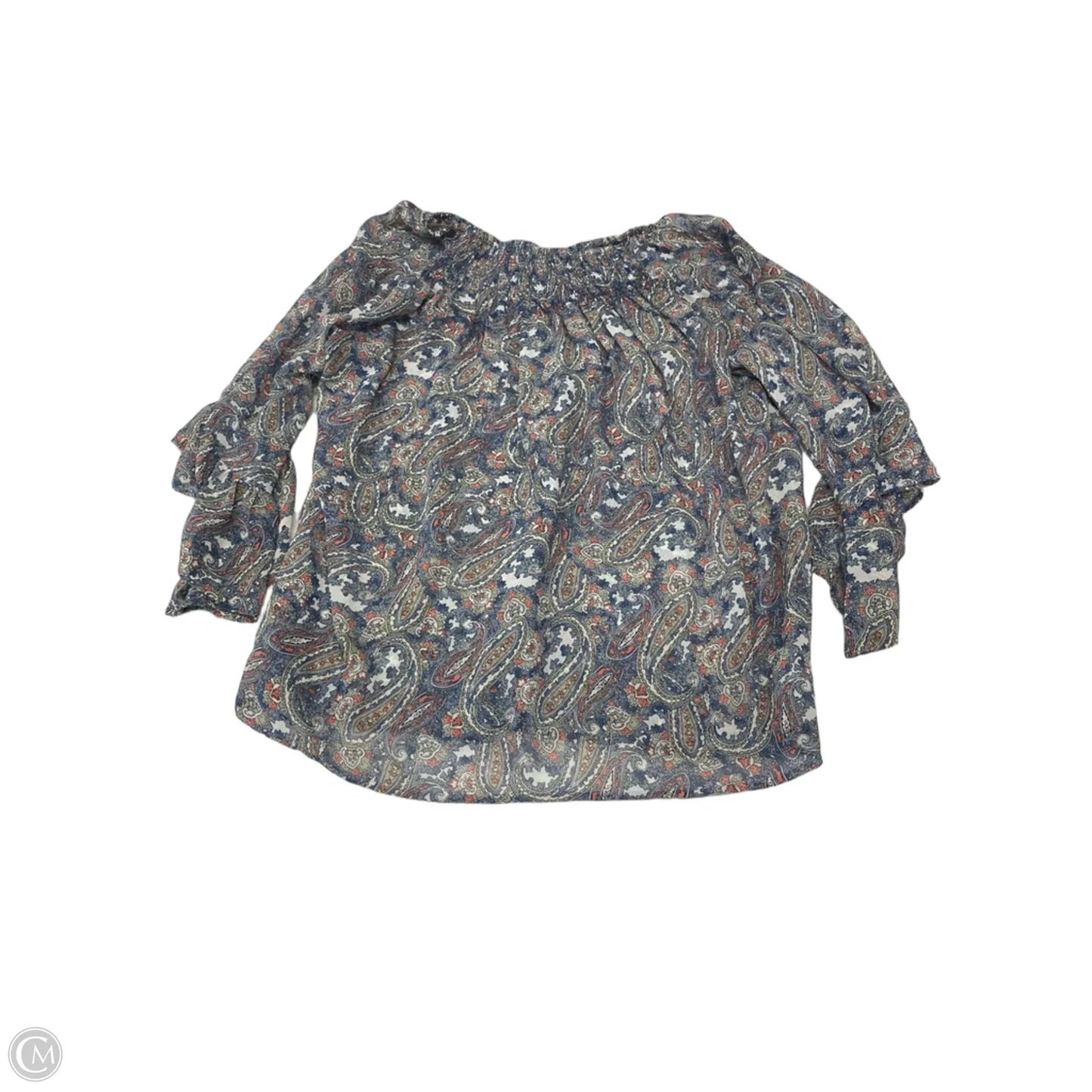 Blouse 3/4 Sleeve By Dressbarn In Paisley Print, Size: 2x