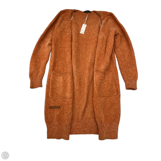 Sweater Cardigan By Simply Southern In Orange, Size: S