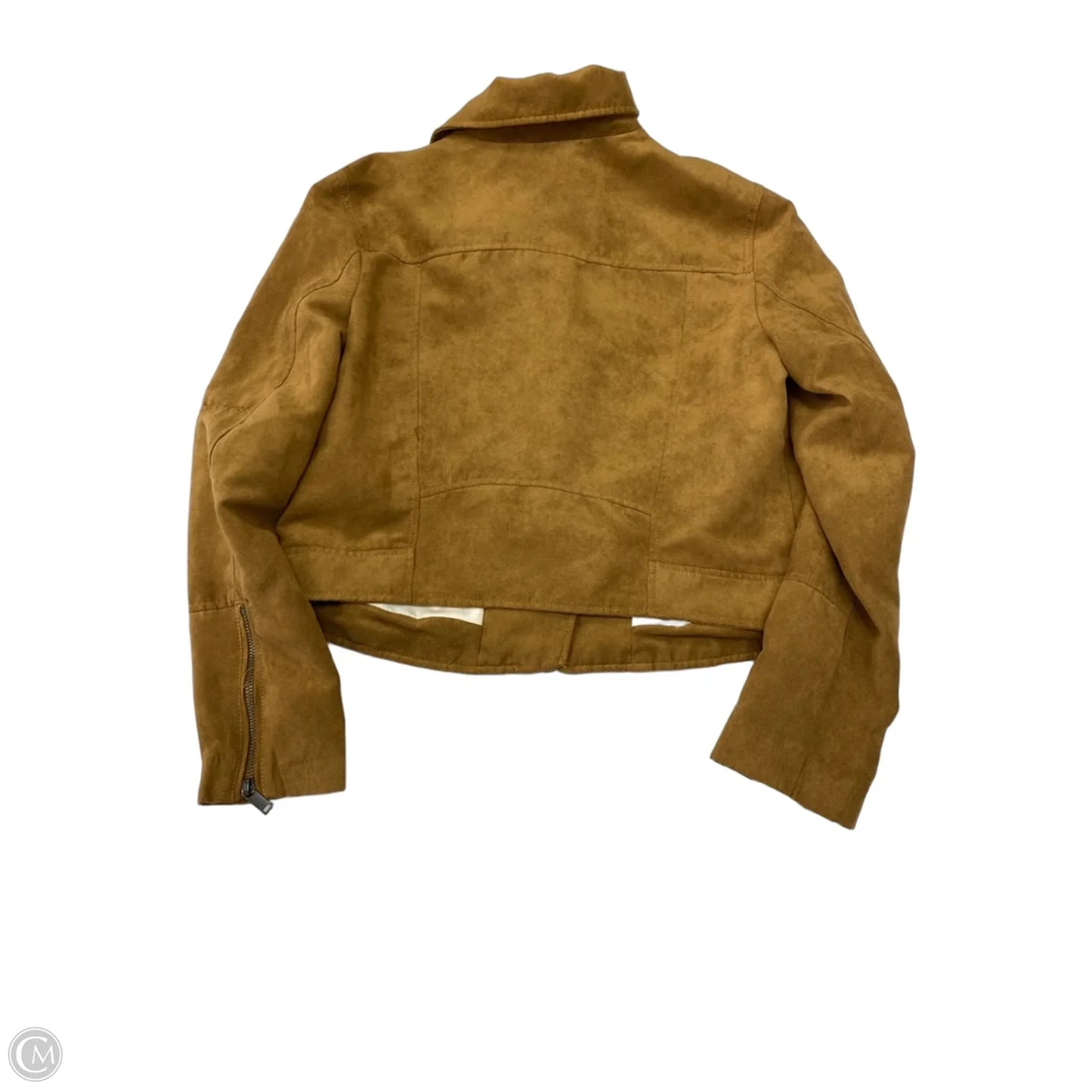 Jacket Moto By Divided In Brown, Size: M