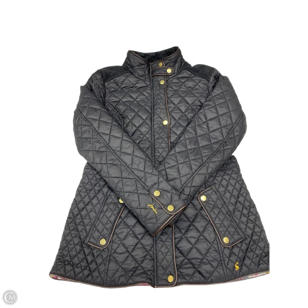 Jacket Puffer & Quilted By Joules In Black, Size: M