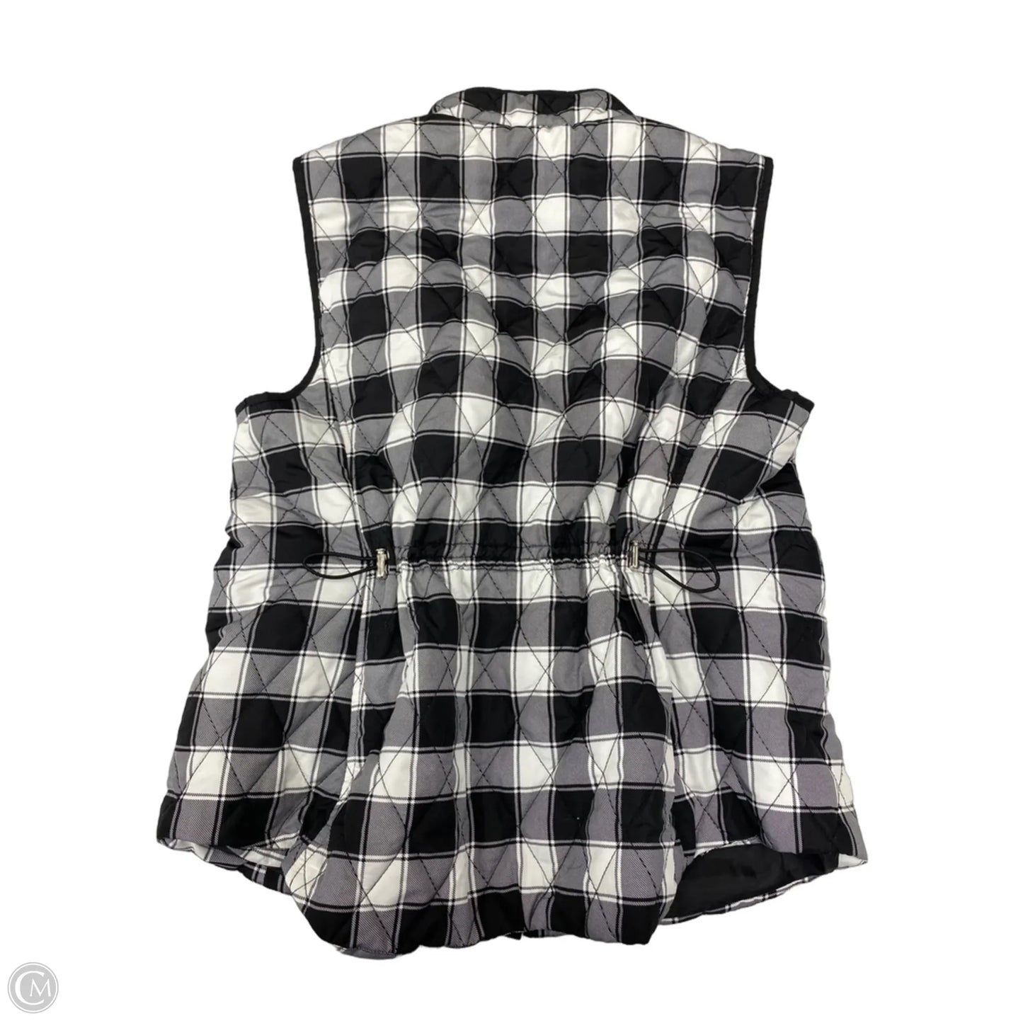 Vest Puffer & Quilted By Croft And Barrow In Plaid Pattern, Size: L