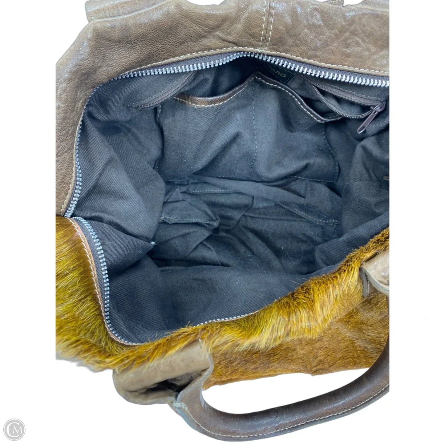 Tote Leather By Cma, Size: Large