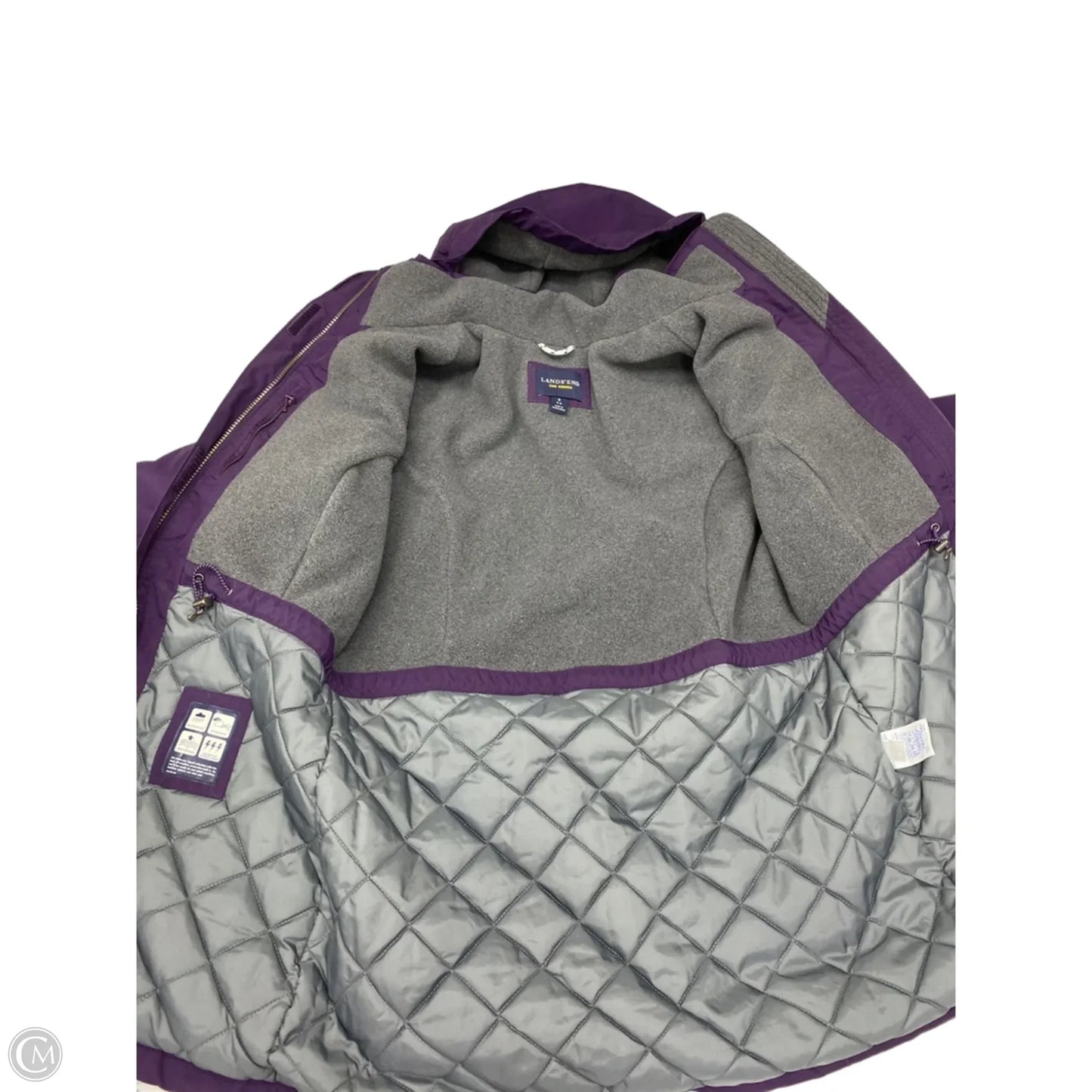 Coat Puffer & Quilted By Lands End In Purple, Size: S