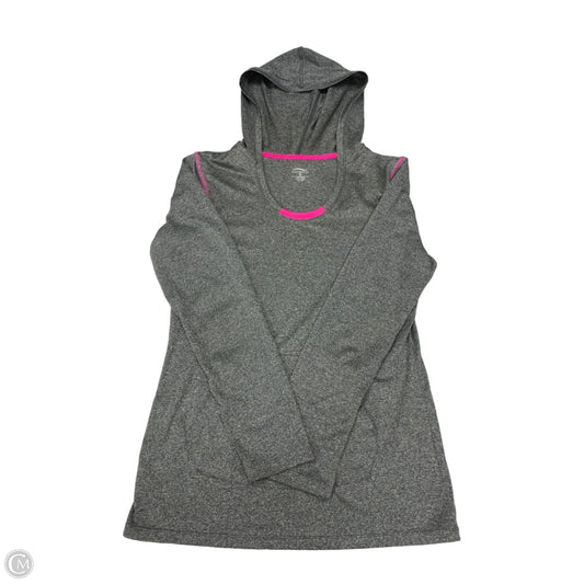 Athletic Top Long Sleeve Hoodie By Clothes Mentor In Grey, Size: S