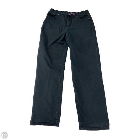 Jeans Straight By Gloria Vanderbilt In Black Denim, Size: 6