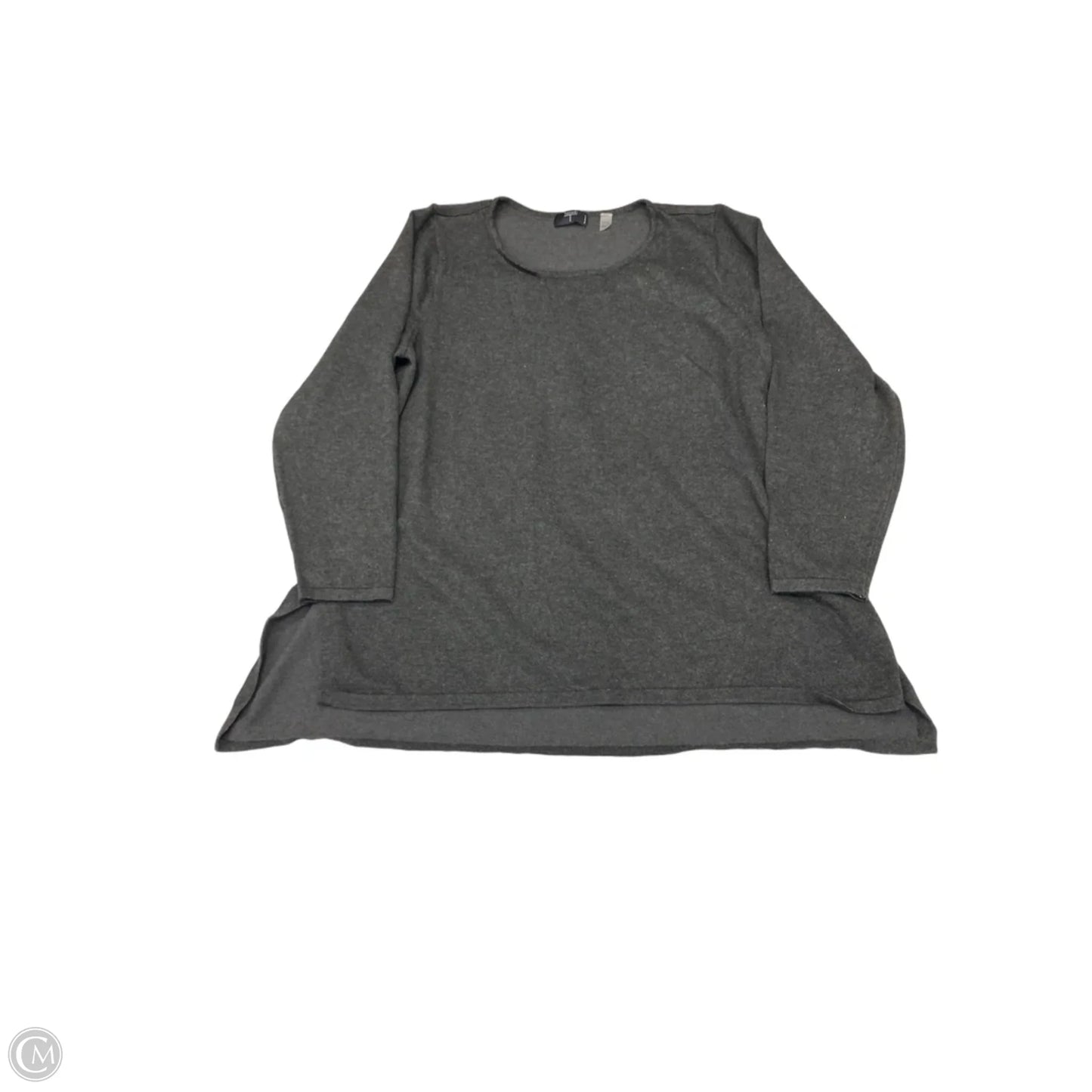 Top 3/4 Sleeve By Tahari In Grey, Size: 1x