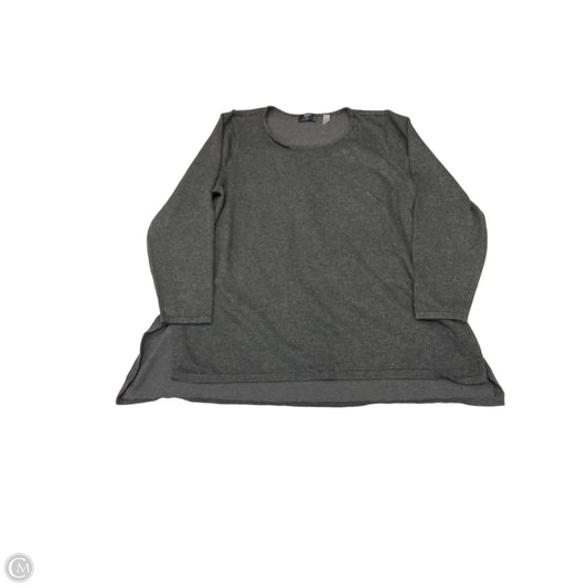 Top 3/4 Sleeve By Tahari In Grey, Size: 1x