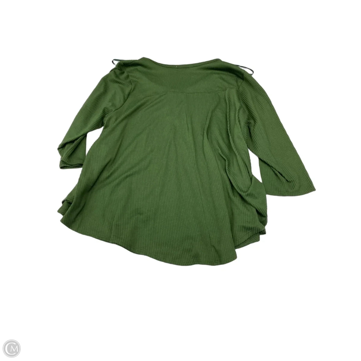 Top 3/4 Sleeve Basic By Green Envelope In Green, Size: 3x