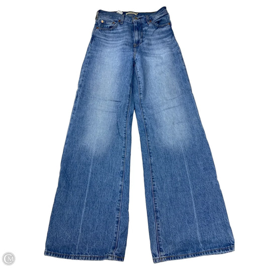 Jeans Wide Leg By Levis In Blue Denim, Size: 4
