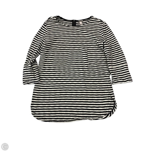 Top 3/4 Sleeve By Merona In Striped Pattern, Size: M