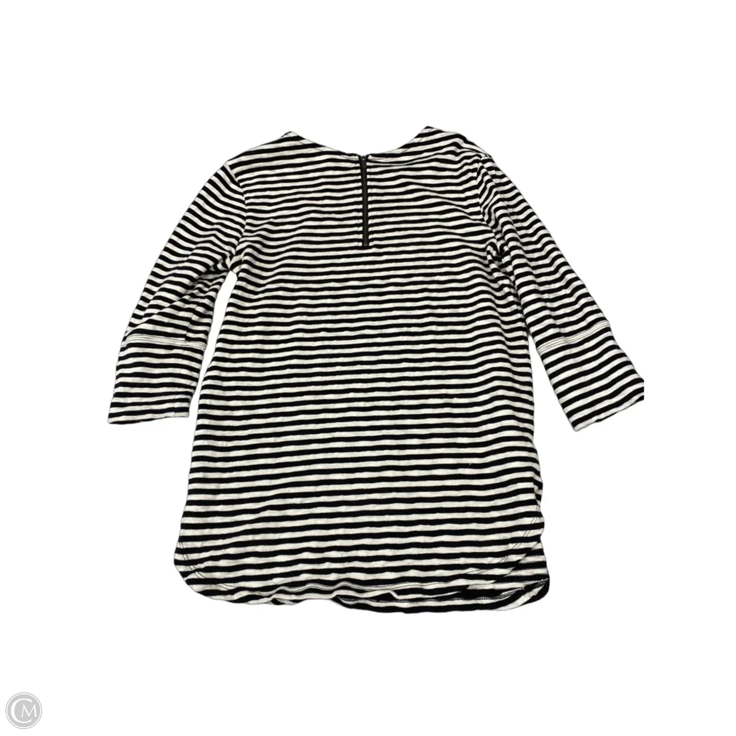 Top 3/4 Sleeve By Merona In Striped Pattern, Size: M