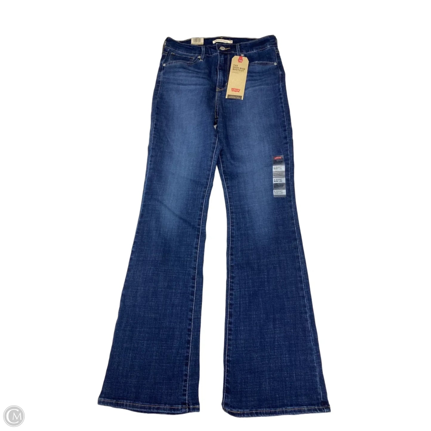 Jeans Boot Cut By Levis In Blue Denim, Size: 8