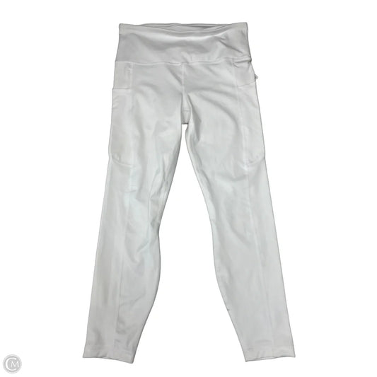 Athletic Leggings By Yogalicious In White, Size: L