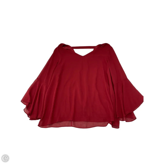 Top 3/4 Sleeve By Zac And Rachel In Red, Size: Xl