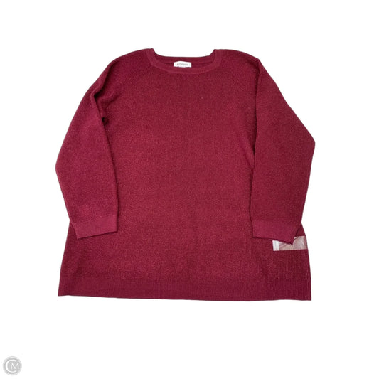 Top Long Sleeve By Liz Claiborne In Maroon, Size: Xl