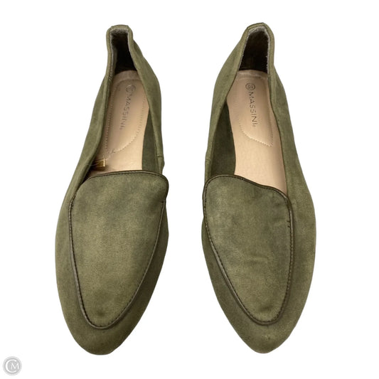 Shoes Flats By Massini In Green, Size: 10