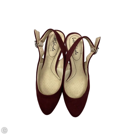 Shoes Heels Block By Life Stride In Maroon, Size: 7.5