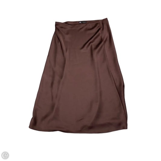 Skirt Maxi By Zara In Brown, Size: 14