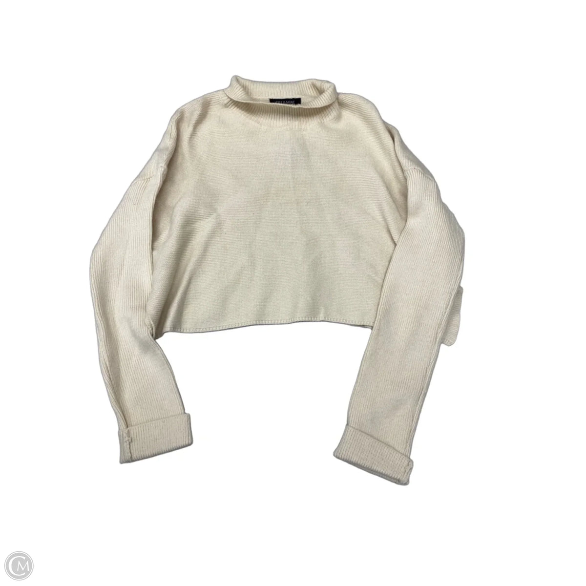 Sweater By Clothes Mentor In Cream, Size: M