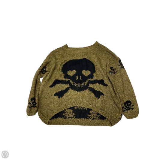 Sweater By Miracle In Black & Brown, Size: M