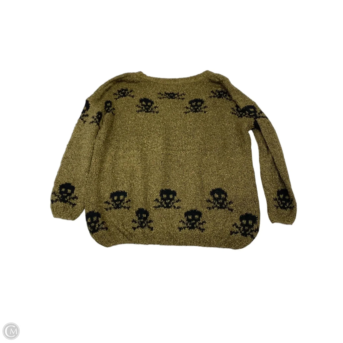 Sweater By Miracle In Black & Brown, Size: M