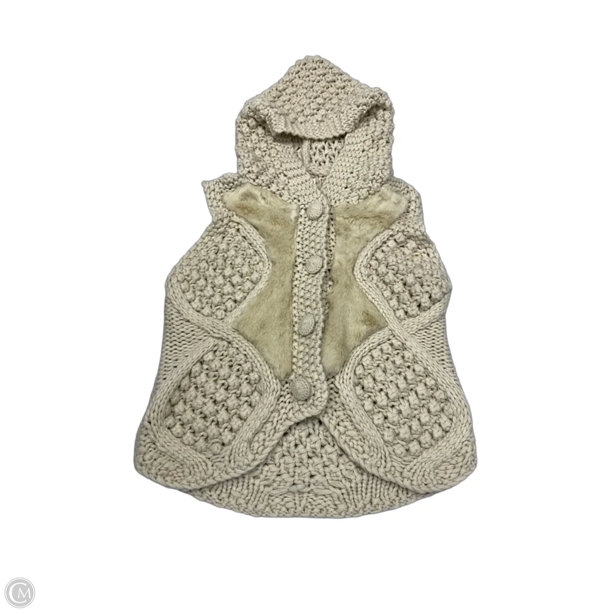Vest Sweater By Cmc In Beige, Size: S