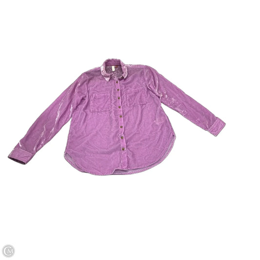 Top Long Sleeve By Pilcro In Purple, Size: S