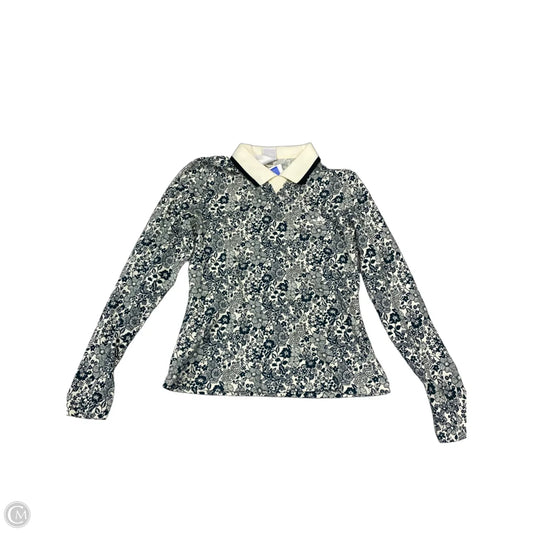 Top Long Sleeve By Adidas In Floral Print, Size: L