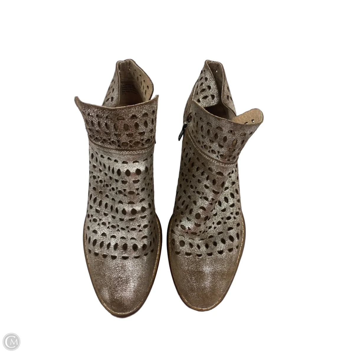 Boots Leather By Cmc In Brown & Silver, Size: 7.5