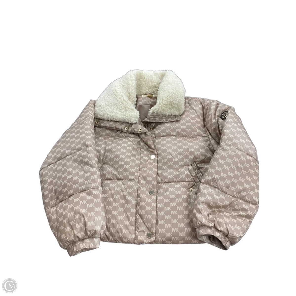 Jacket Puffer & Quilted By Michael By Michael Kors In Beige, Size: L