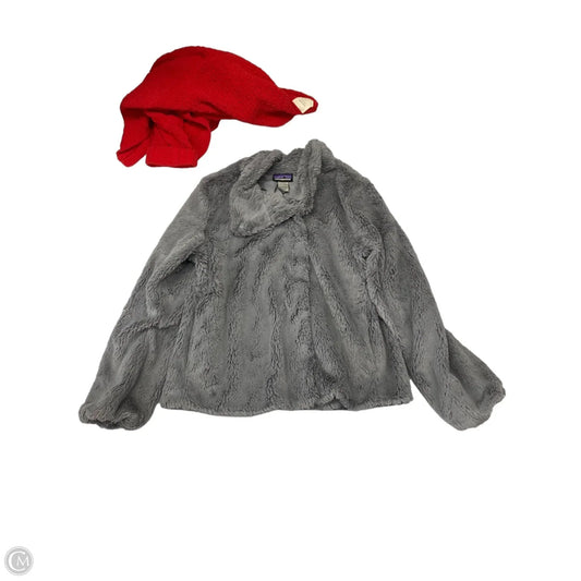 Jacket Faux Fur & Sherpa By Patagonia In Grey, Size: M