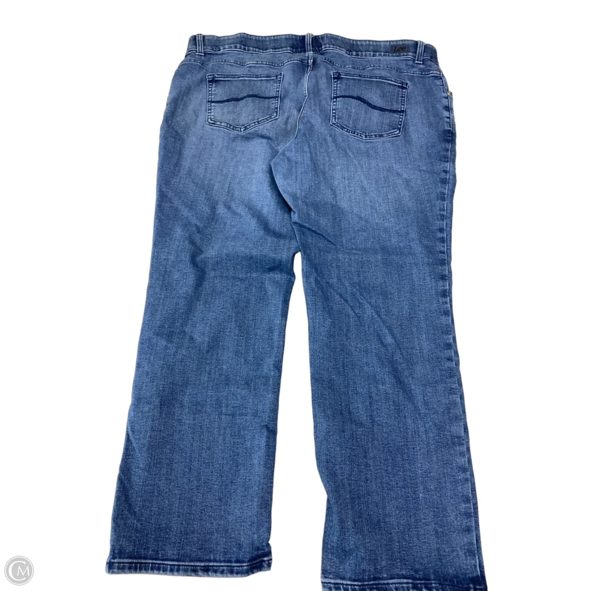 Jeans Straight By Lee In Blue Denim, Size: 20