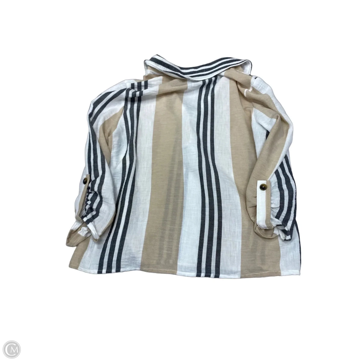 Top Long Sleeve By Clothes Mentor In Striped Pattern, Size: M